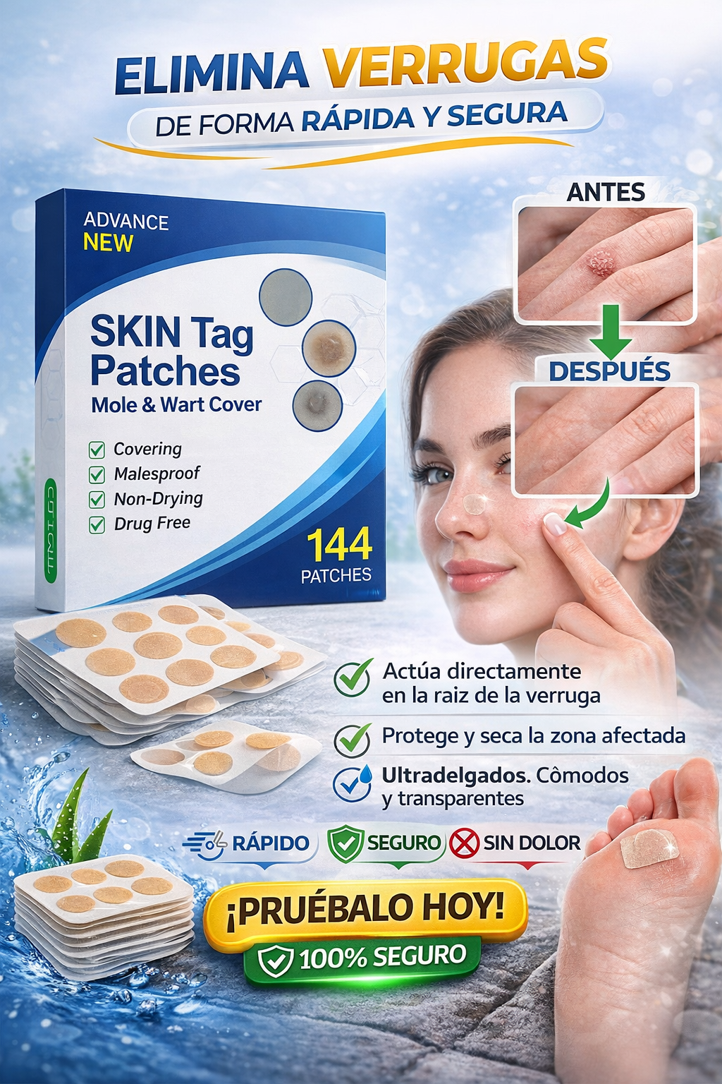 Elimina • Seca • Regenera VerruClean®