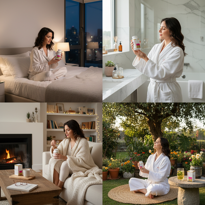 Collage 4 escenas con producto